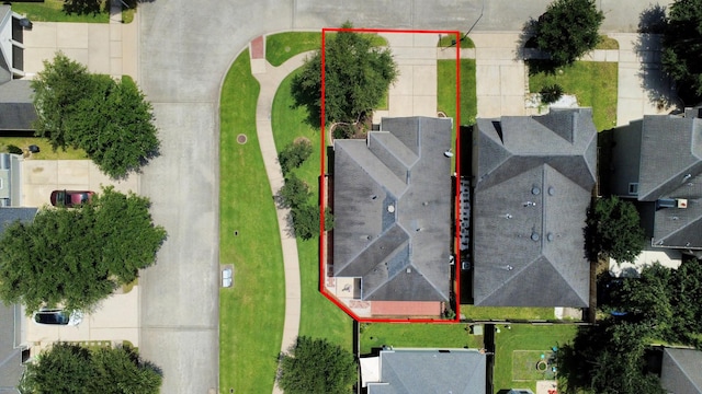 12943 Palm Leaf Ct, Houston, TX 77044 - aerial view of property's location with property parcel outlined