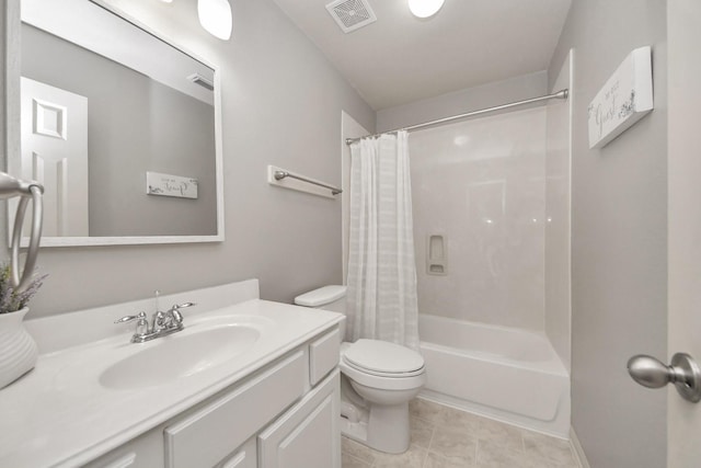 12943 Palm Leaf Ct, Houston, TX 77044 - full bathroom with vanity, toilet, shower / bath combo, and tile patterned floors