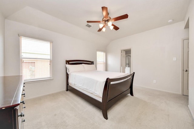 12943 Palm Leaf Ct, Houston, TX 77044 - bedroom featuring light carpet and ceiling fan