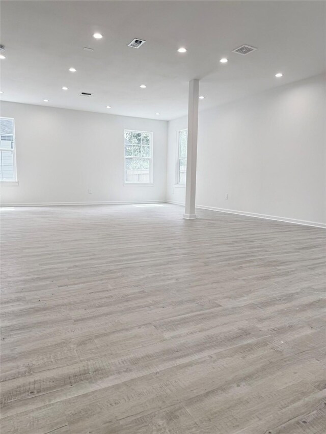 115 Penick Rd, Waller, TX 77484 - basement with light wood-style floors, healthy amount of natural light, and recessed lighting