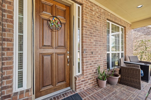 25611 Kearsley Dr, Katy, TX 77494 - view of exterior entry with brick siding and covered porch