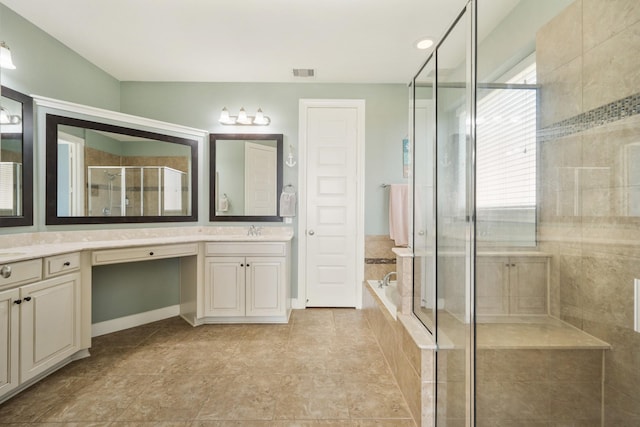 25611 Kearsley Dr, Katy, TX 77494 - full bath with vanity, a stall shower, and a bath