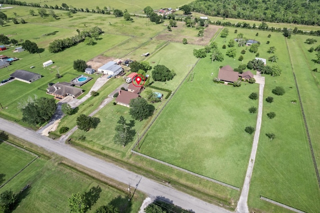 11161 Blue Bonnet Ln, Beaumont, TX 77705 - aerial overview of property's location featuring rural landscape and a pastoral area