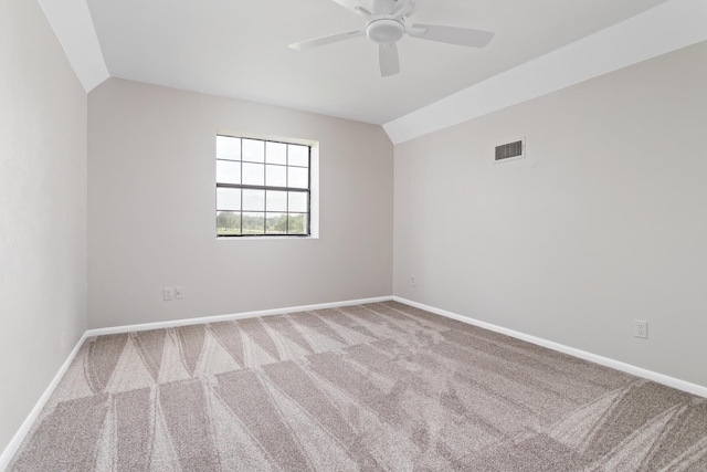 11161 Blue Bonnet Ln, Beaumont, TX 77705 - carpeted spare room featuring ceiling fan, baseboards, and lofted ceiling
