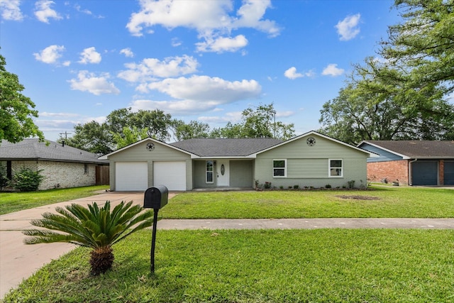 607 Mary Ann Dr, Friendswood, TX 77546 - single story home featuring concrete driveway, an attached garage, and a front lawn