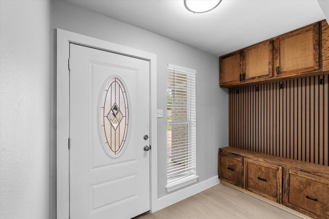 607 Mary Ann Dr, Friendswood, TX 77546 - entryway featuring light wood-type flooring and baseboards