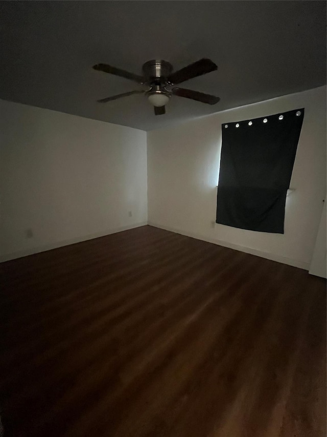4416 Quitman St, Houston, TX 77026 - unfurnished room featuring wood finished floors and a ceiling fan