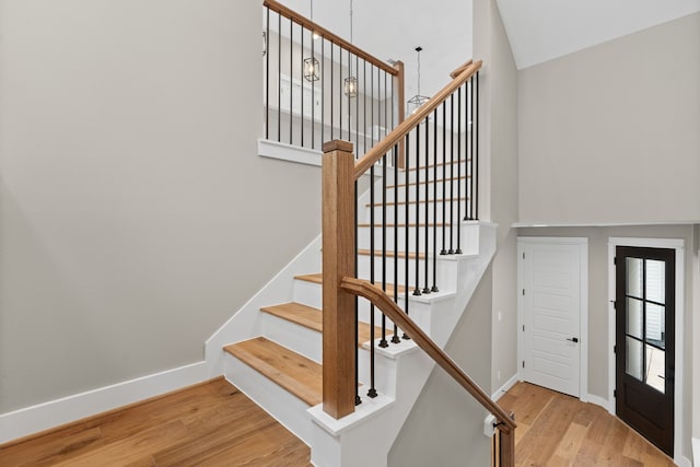 1139 W 22nd St, Houston, TX 77008 - stairway with wood finished floors and baseboards