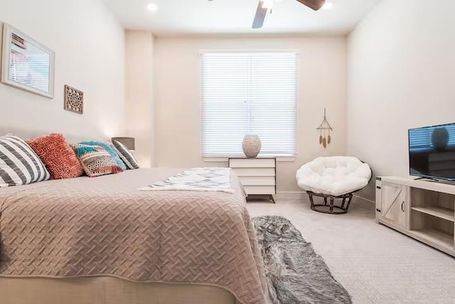 442 William D Fitch, College Station, TX 77845 - bedroom with carpet flooring, ceiling fan, and baseboards