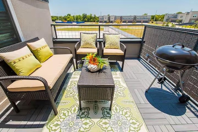 442 William D Fitch, College Station, TX 77845 - balcony with an outdoor living space and grilling area