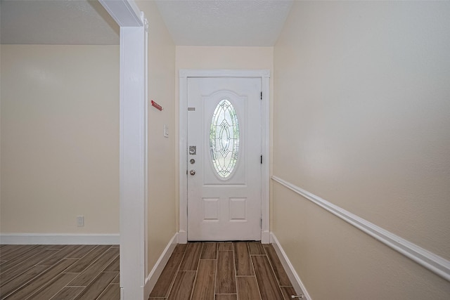 7130 Walkway St, Houston, TX 77036 - doorway to outside with wood tiled floors and baseboards