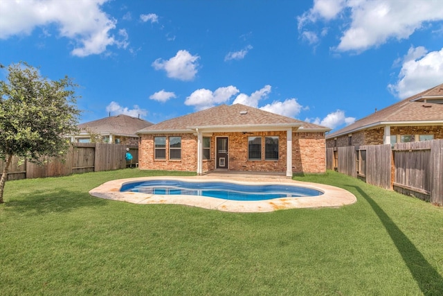 2314 Brickfielder Ln, Baytown, TX 77523 - view of pool with a fenced backyard and a patio