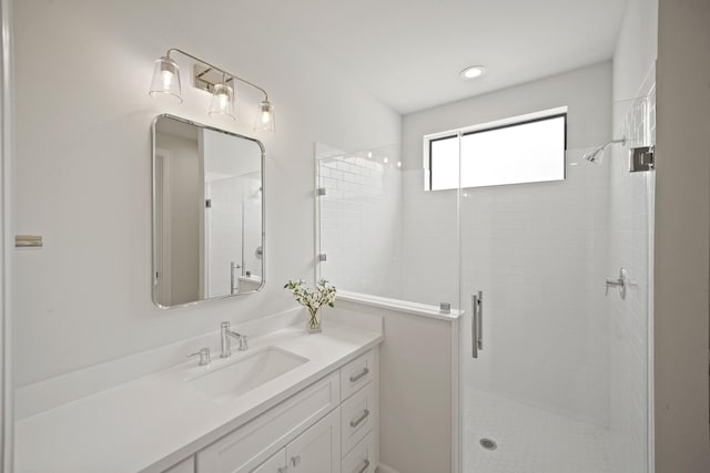 828 Wakefield Dr Unit B, Houston, TX 77018 - full bath with a stall shower and vanity