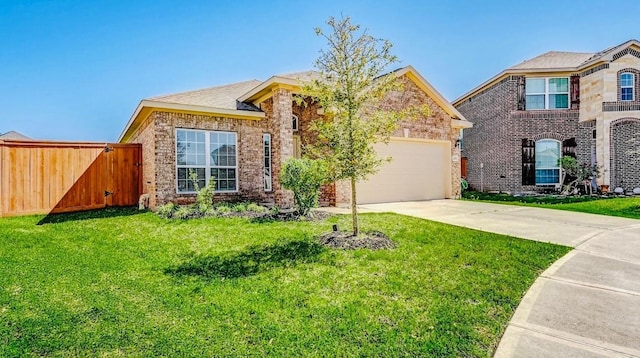 32706 Oak Heights Ln, Brookshire, TX 77423 - view of front of house featuring a garage, driveway, and brick siding