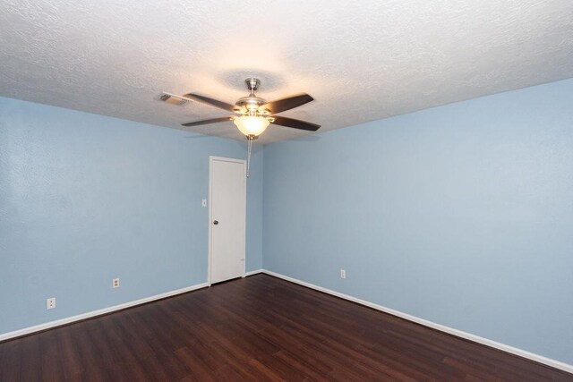 6310 Gleneagles Dr, Pasadena, TX 77505 - unfurnished room with wood finished floors, a ceiling fan, and a textured ceiling