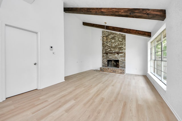 3223 Deer Valley Dr, Spring, TX 77373 - unfurnished living room featuring wood finished floors and a brick fireplace