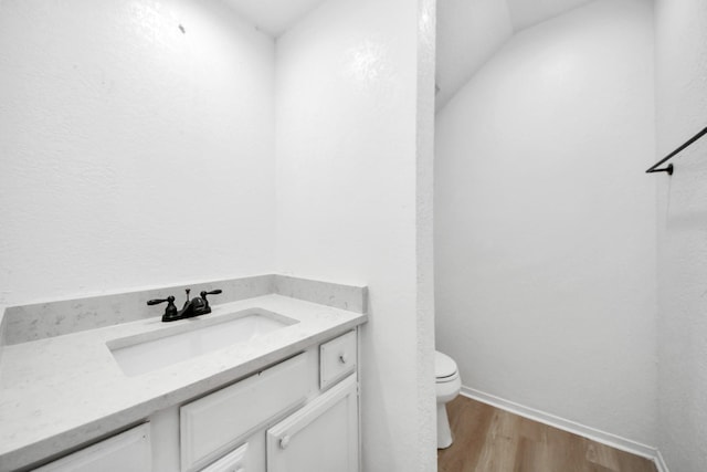 3223 Deer Valley Dr, Spring, TX 77373 - bathroom featuring toilet, wood finished floors, and vanity