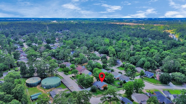 3223 Deer Valley Dr, Spring, TX 77373 - aerial view of residential area with a forest