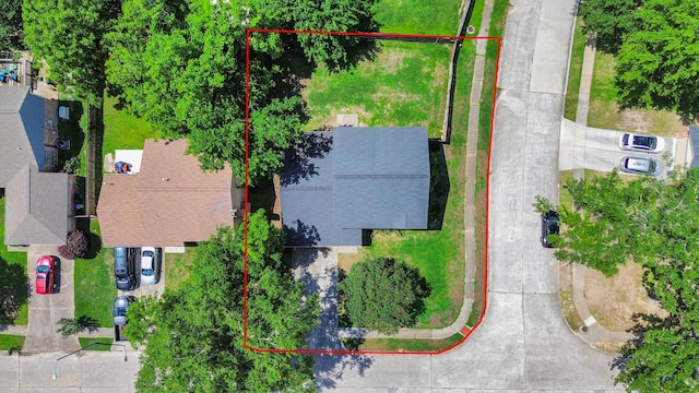 3223 Deer Valley Dr, Spring, TX 77373 - aerial view of property and surrounding area with property parcel outlined