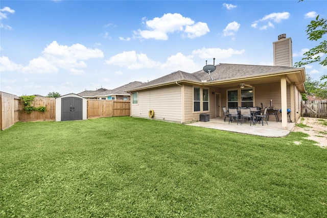 2304 Cantabria Ln, League City, TX 77573 - back of house featuring a patio area, a chimney, and roof with shingles