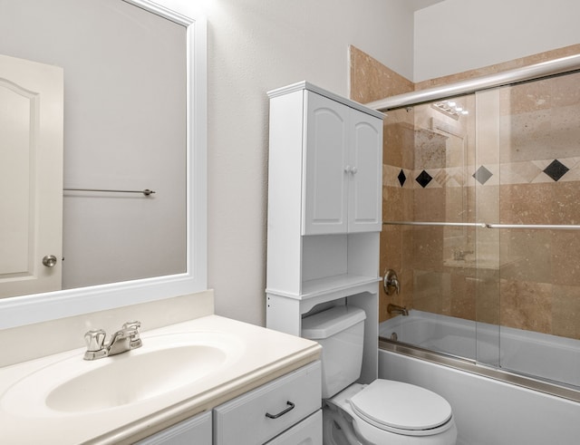 1803 Mustang Xing, Missouri City, TX 77459 - full bath with vanity, toilet, and shower / bath combination with glass door