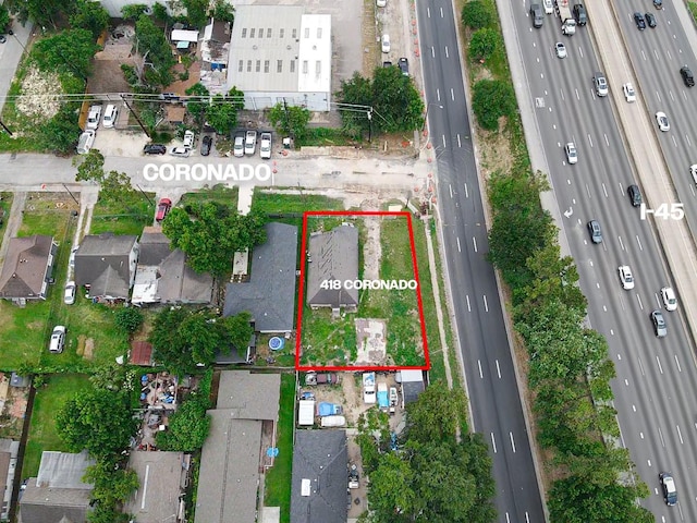 418 Coronado St, Houston, TX 77009 - aerial view of a major roadway