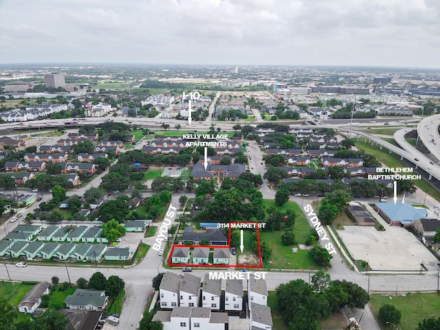 3114 Market St, Houston, TX 77020 - view of property location with property boundaries highlighted and nearby suburban area