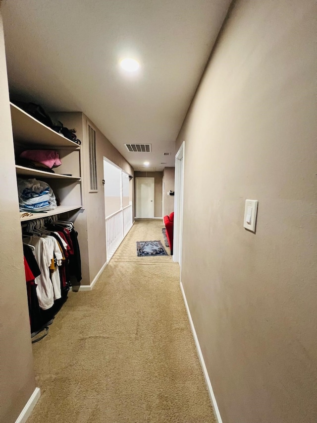 6639 Seaton Valley Dr, Spring, TX 77379 - hall featuring carpet flooring, baseboards, and recessed lighting