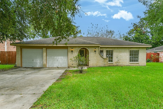 11807 Sagecliff Dr, Houston, TX 77089 - ranch-style home featuring a garage, concrete driveway, brick siding, and a shingled roof