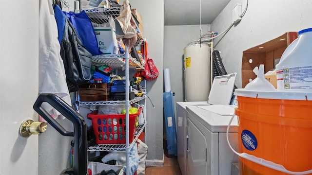 3814 Ripplebrook Dr, Houston, TX 77045 - laundry room featuring separate washer and dryer and water heater
