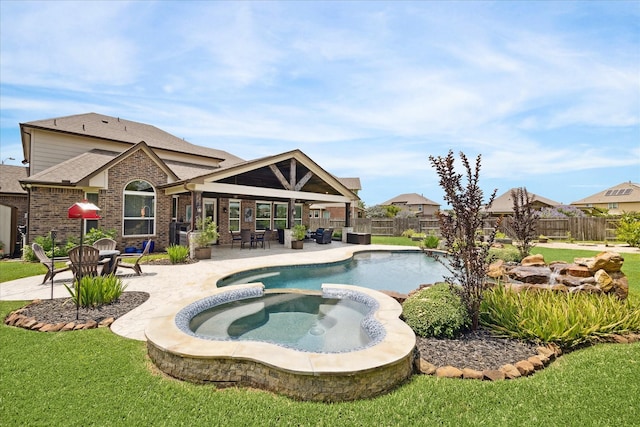 12226 Brighton Brook Ln, Tomball, TX 77377 - view of pool with a patio and a pool with connected hot tub