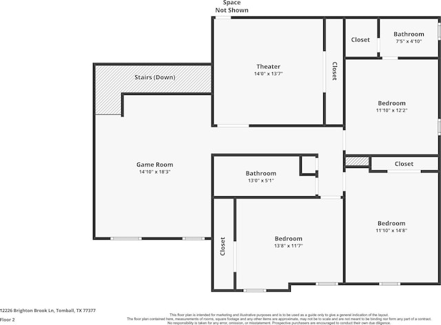 12226 Brighton Brook Ln, Tomball, TX 77377 - property floor plan