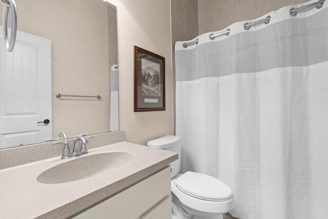 143 Jacks Corner Dr, Montgomery, TX 77316 - bathroom featuring vanity, toilet, and curtained shower