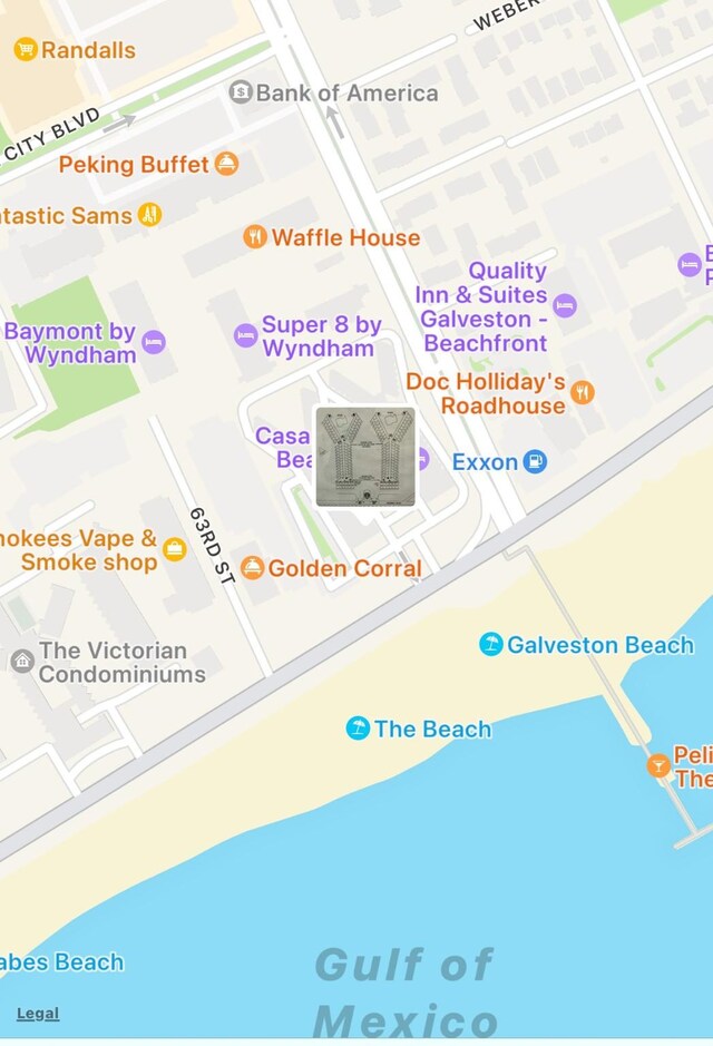 6102 Seawall Blvd Unit 252, Galveston, TX 77551 - map / location