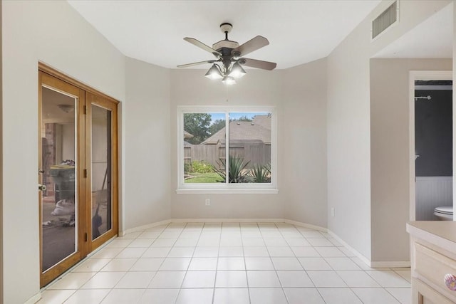 4910 Bayfair St, Pasadena, TX 77505 - unfurnished bedroom featuring french doors and a ceiling fan