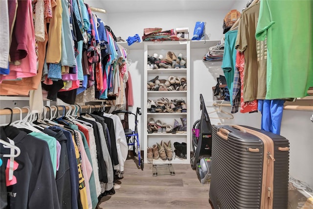711 Forest Spgs, Livingston, TX 77351 - walk in closet featuring wood finished floors