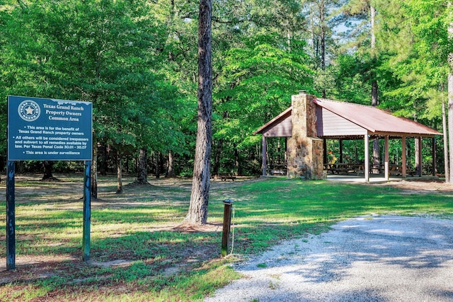 307 Grand Vw, Huntsville, TX 77340 - view of home's community featuring a gazebo and a lawn