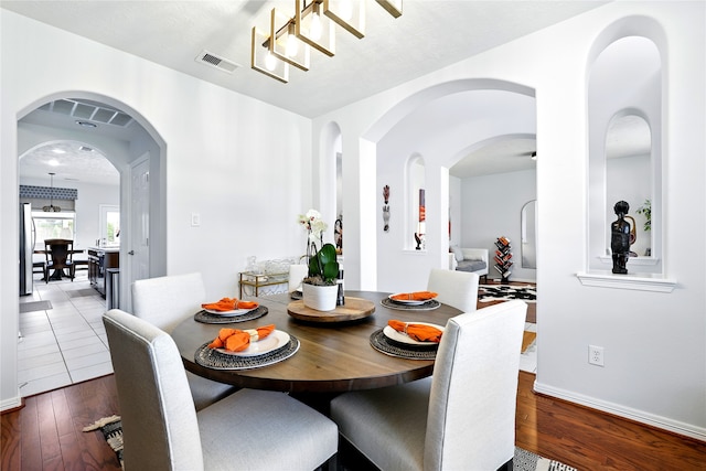 8210 Edenwood Dr, Spring, TX 77389 - dining room with hardwood / wood-style floors and baseboards