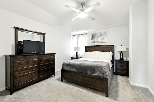 8210 Edenwood Dr, Spring, TX 77389 - bedroom featuring light colored carpet, baseboards, and a ceiling fan