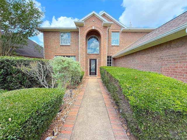 522 Chickory Field Ln, Pearland, TX 77584 - property entrance featuring brick siding