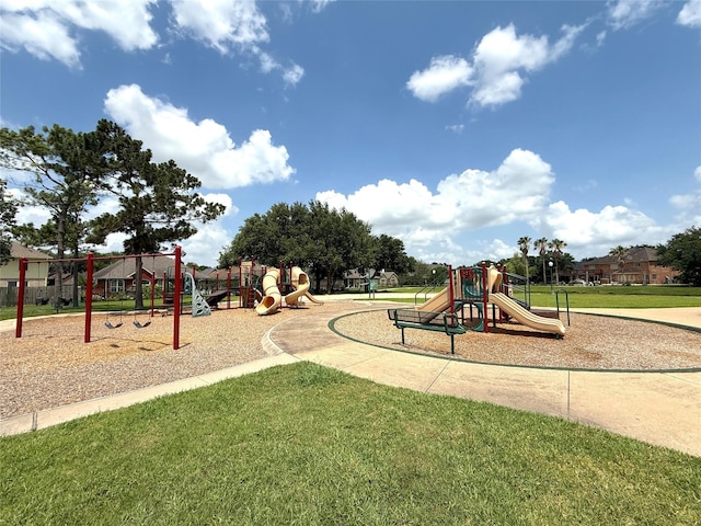 522 Chickory Field Ln, Pearland, TX 77584 - communal playground featuring a lawn