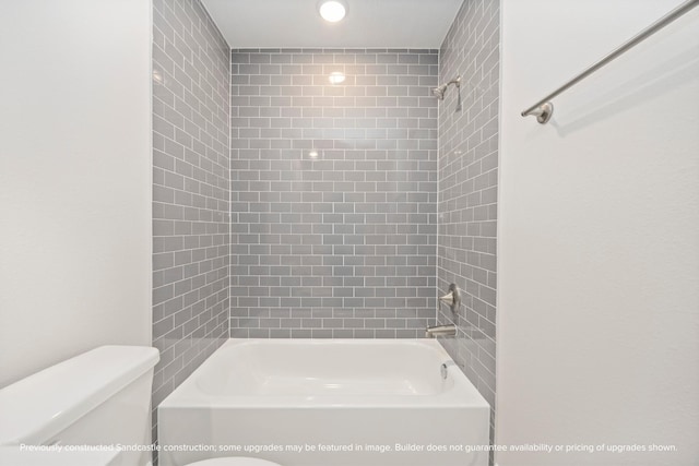 1818 Colquitt St, Houston, TX 77098 - full bath with toilet, bathtub / shower combination, and recessed lighting