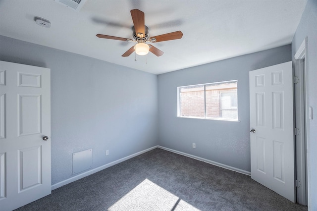 11919 Bald Mountain Cir, Houston, TX 77067 - unfurnished bedroom with carpet floors, baseboards, and ceiling fan