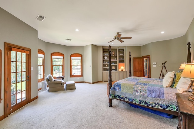 5318 Westerham St, Fulshear, TX 77441 - carpeted bedroom featuring recessed lighting, baseboards, and a ceiling fan