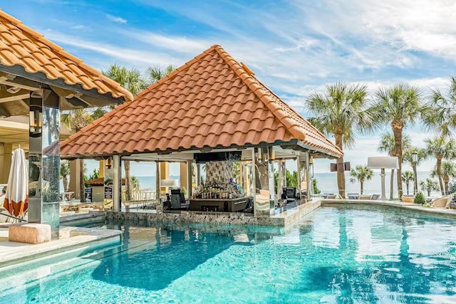 5220 Seawall Blvd Unit 1035, Galveston, TX 77551 - swimming pool with a gazebo