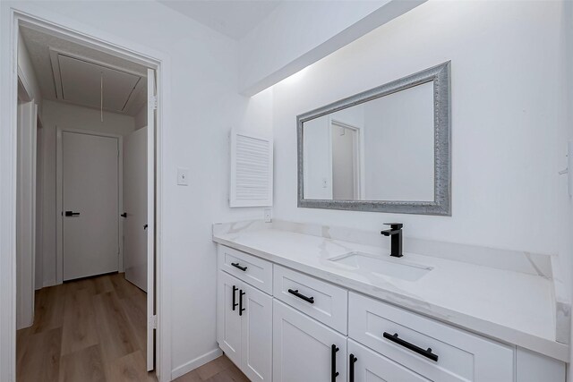 23227 Pine Post Ln, Spring, TX 77373 - bathroom featuring vanity and wood finished floors
