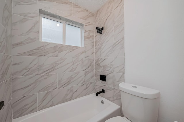 23227 Pine Post Ln, Spring, TX 77373 - bathroom with toilet and washtub / shower combination