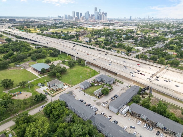 2007 Massie St, Houston, TX 77026 - bird's eye view of a major roadway and city skyline