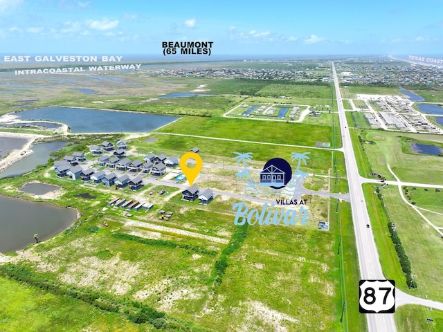 1025 Sunset Cir W, Crystal Beach, TX 77650 - aerial view of a nearby body of water