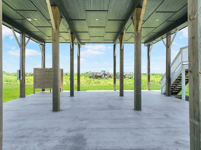 1025 Sunset Cir W, Crystal Beach, TX 77650 - view of patio with stairway